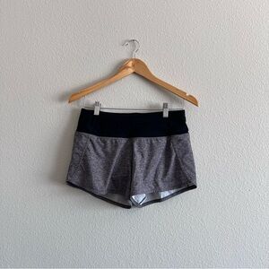 Women's Gray and Black Athletic Shorts from Lululeon